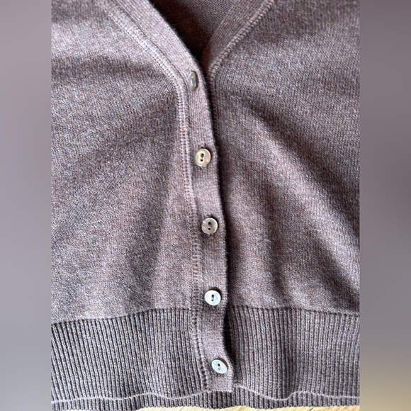Old Navy Bundle of 2 Short Sleeve Crop V-Neck Button Cardigans:White & Brown(S) - Picture 7 of 9